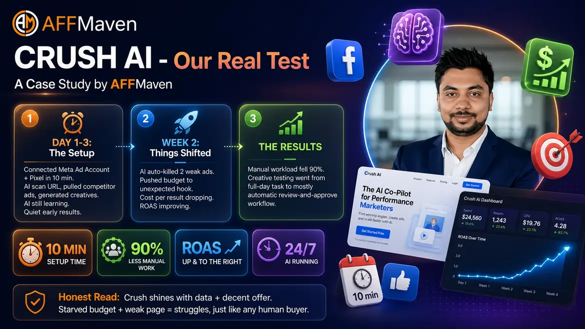 Crush AI Review: AI Media Buyer for Facebook and Instagram 5 AFFMAVEN Case Study on Crush AI