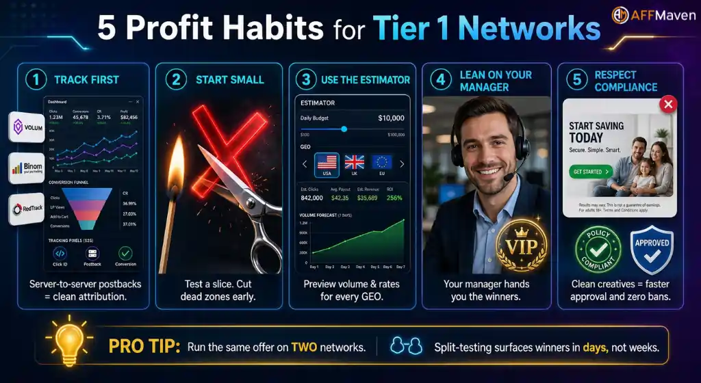 8 Best Tier 1 Ad Networks for Premium Traffic in 2026 21 Affiliate campaign approval and budget scaling best practices
