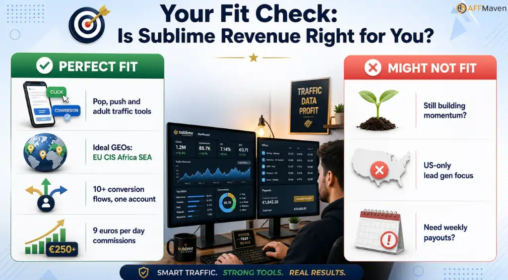Sublime Revenue Review 2026: Private CPA Network, Tested 11 Ideal users and non-ideal users for Sublime Revenue