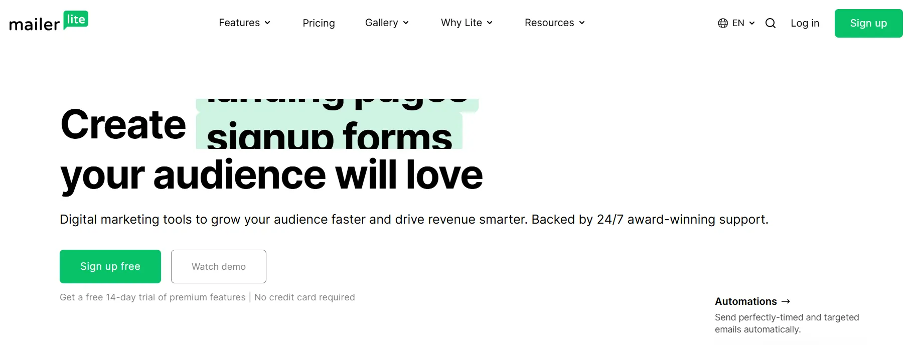 9 Best Email Marketing Software Picks for Affiliate Marketers 11 MailerLite