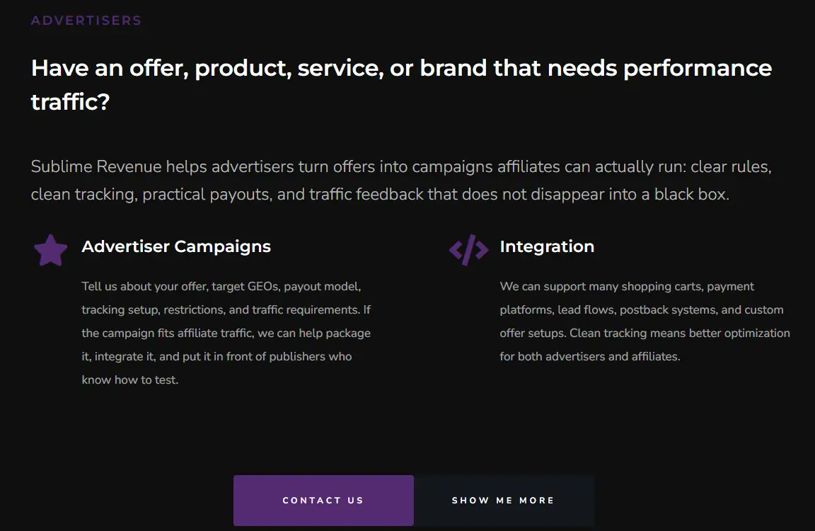 Sublime Revenue Review 2026: Private CPA Network, Tested 9 Sublime Revenue Integration