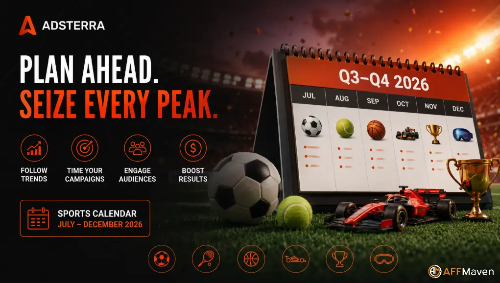 Plan your Q3–Q4 2026 campaigns with Adsterra Sports Calendar 2 The Benefits of Preparing Early Adsterra Sport Calendar