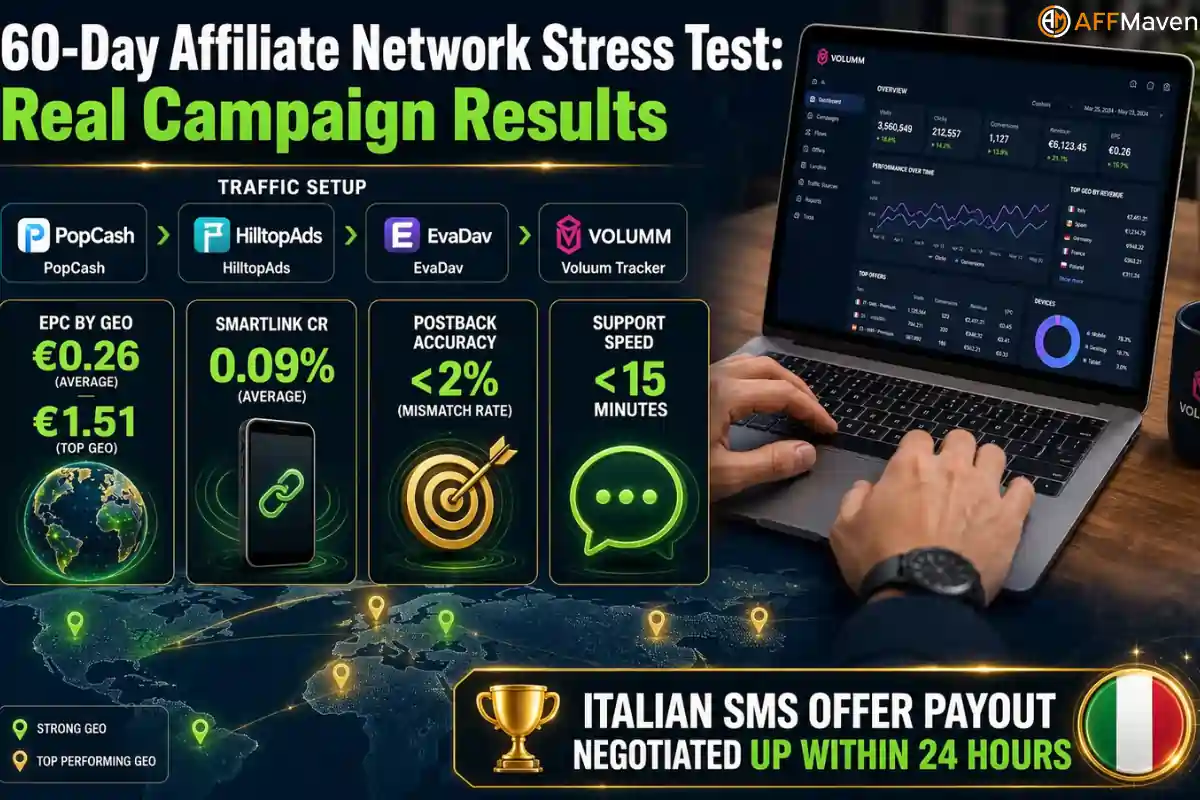 Sublime Revenue Review 2026: Private CPA Network, Tested 5 Voluum tracking Sublime Revenue performance over 60-day affiliate tests