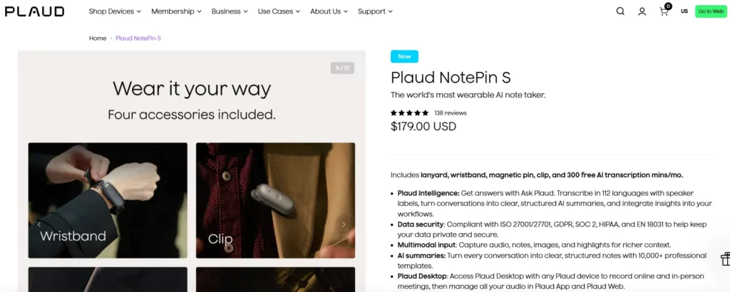 9 Best Wearable AI Note Takers 2026: Stop Losing Deals Now 5 Plaud NotePin S